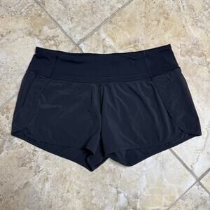 Lululemon Speed Up Low Rise Lined Running Shorts Black Size 8 Activewear